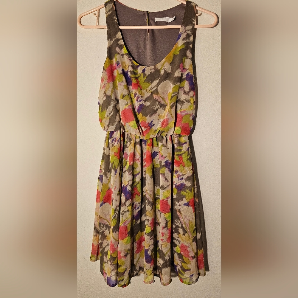 Lush Sleeveless Multicolor Dress, Women's Size XS